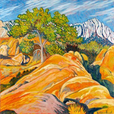 Kathleen Frank oil painting Mt. Whitney and the Tree