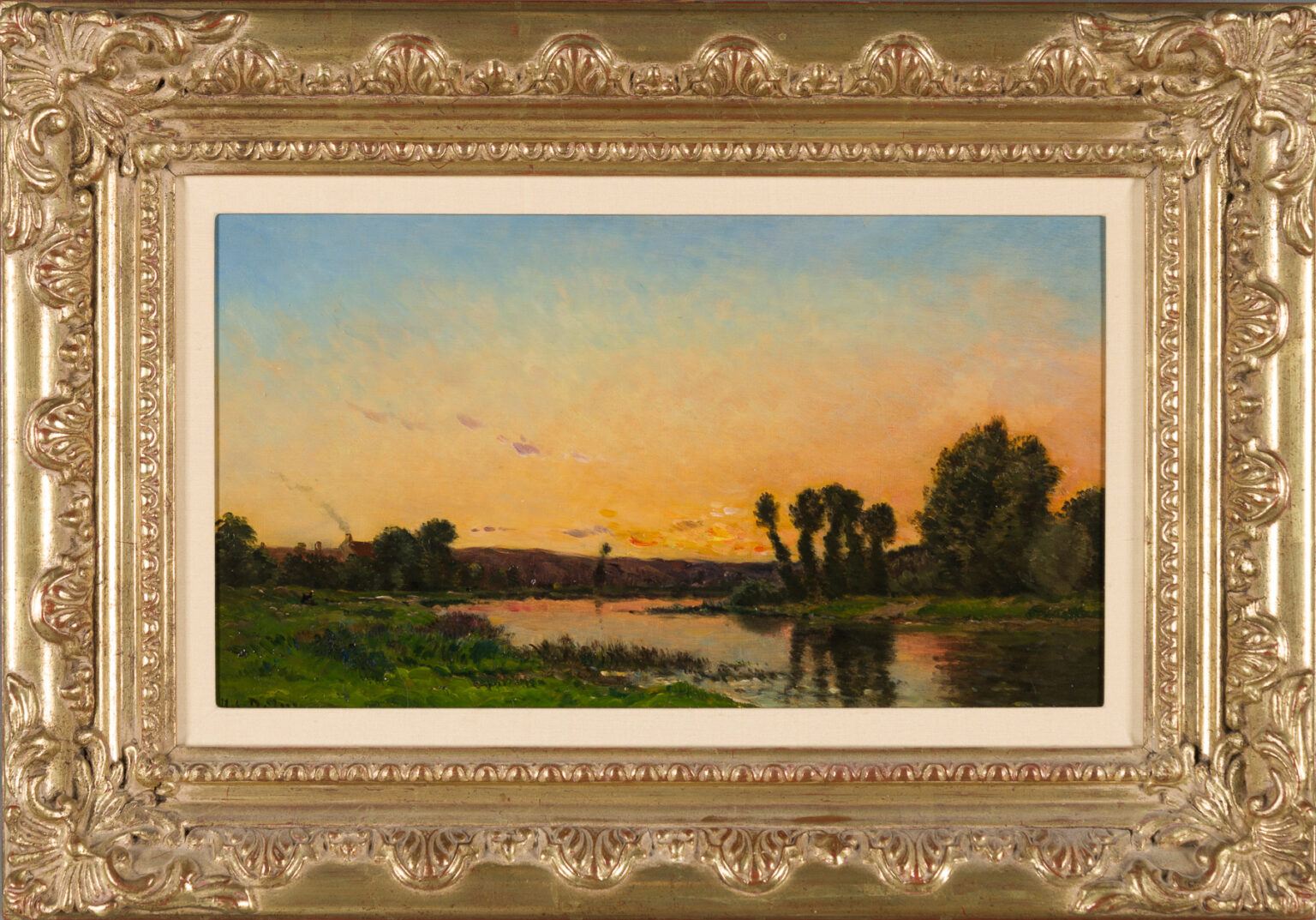 Hippolyte Camille Delpy Painting: Paysage au Crépuscle - Christopher ...