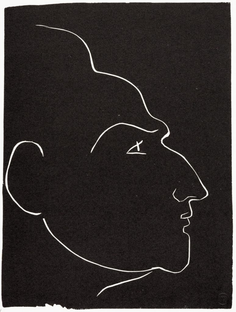 Henri Matisse Linocut ". . . Et il faudra mourir sans avoir tué le vent . . . (p. 23; variant III)"