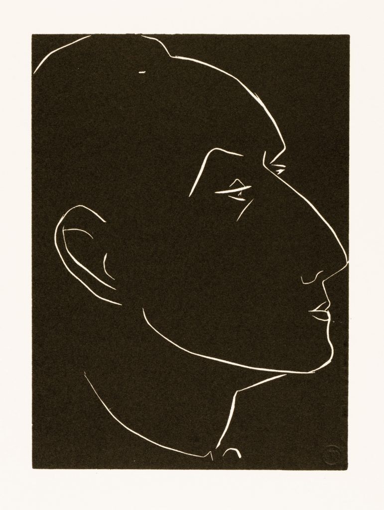 Henri Matisse linocut ". . . Et il faudra mourir sans avoir tué le vent . . . (p. 23; variant II)"