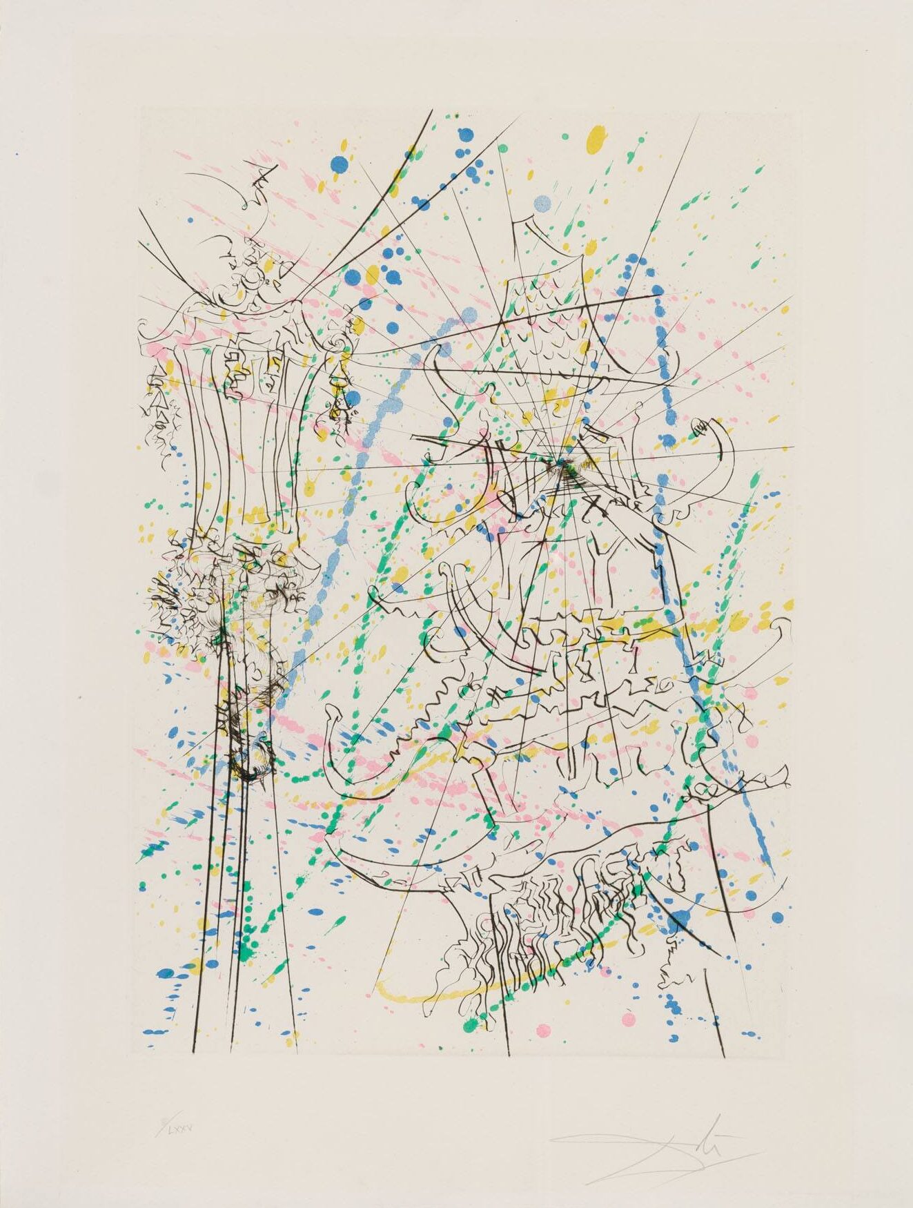 Salvador Dalí drypoint "China Town"