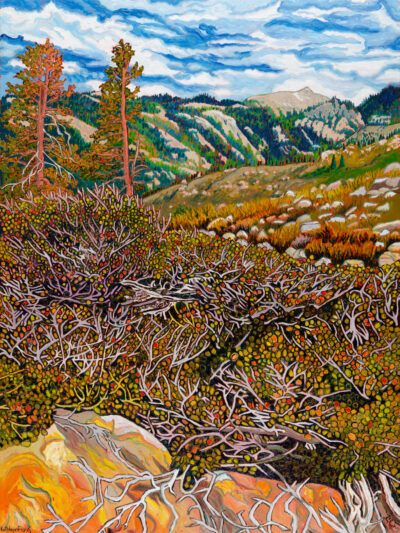 Kathleen Frank oil painting "From Atop Bear Valley Mountain"