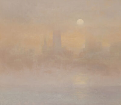 Rachel Warner oil painting "Pale Moon in August"