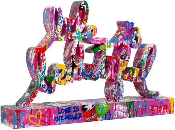 Mr. Brainwash Stainless Steel Sculpture, Life Is Beautiful