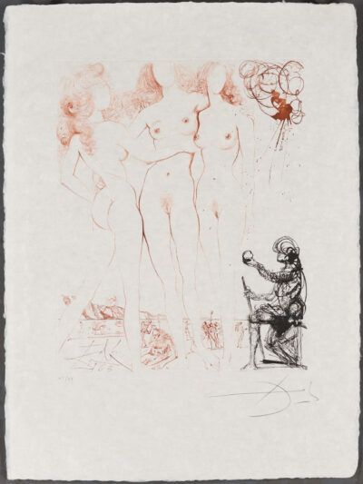 Salvador Dalí etching & drypoint "The Judgment of Paris"