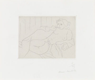 Henri Matisse etching "Nu couché sur le côté, les jambes repliées"