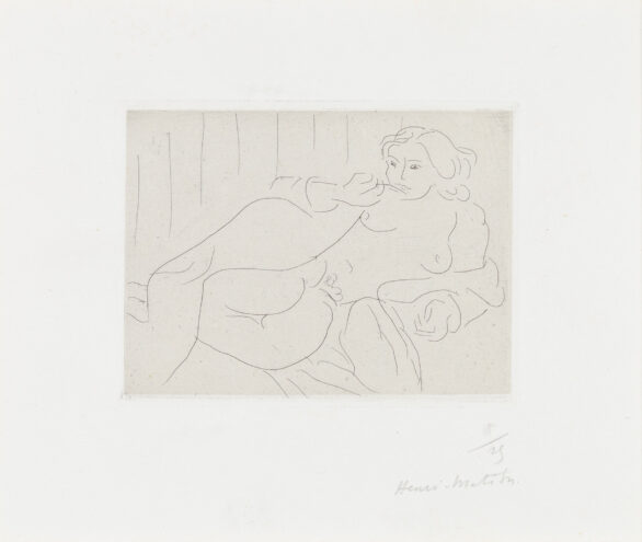 Henri Matisse etching "Nu couché sur le côté, les jambes repliées"