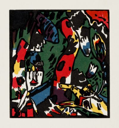 Wassily Kandinsky woodcut "Bogenschütze"