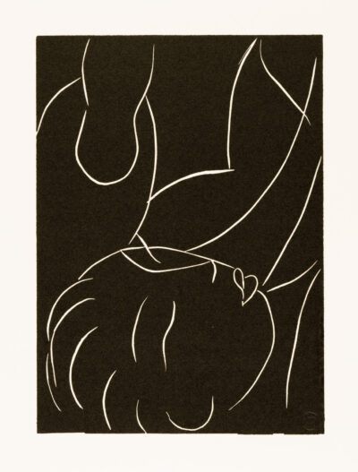 Henri Matisse linocut ". . . fraîchie sur des lits de violettes . . . (p. 27; variant III)"