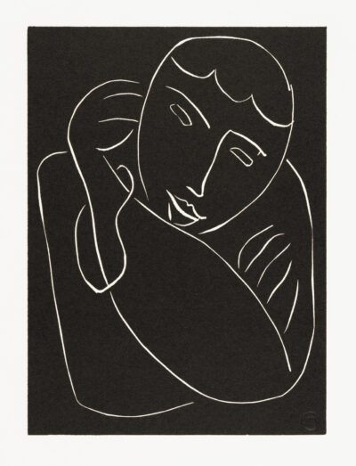 Henri Matisse linocut ". . . Et se coucher chaque soir dans son malheur . . . (p. 75; variant I)"