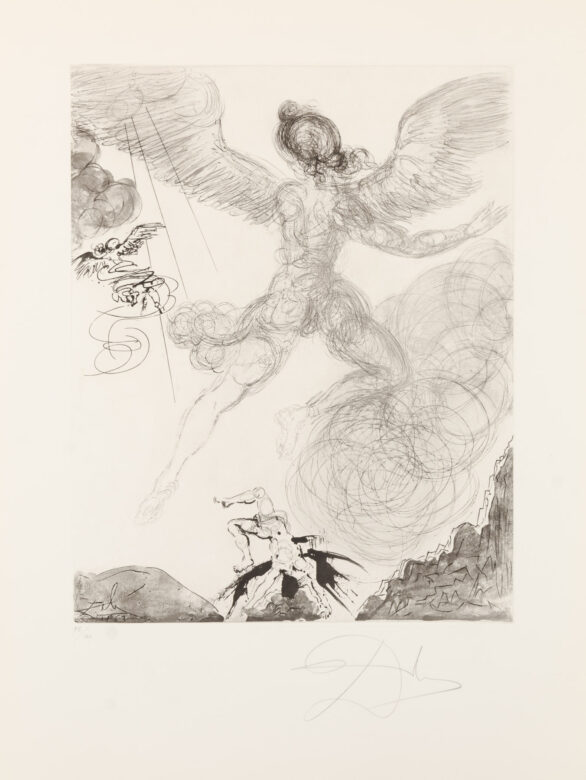 Salvador Dalí etching "Icarus"