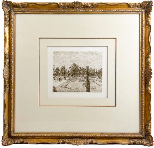 Camille Pissarro lithograph "Jardin Anglais près London"