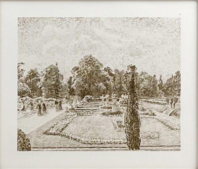 Camille Pissarro lithograph "Jardin Anglais près London"