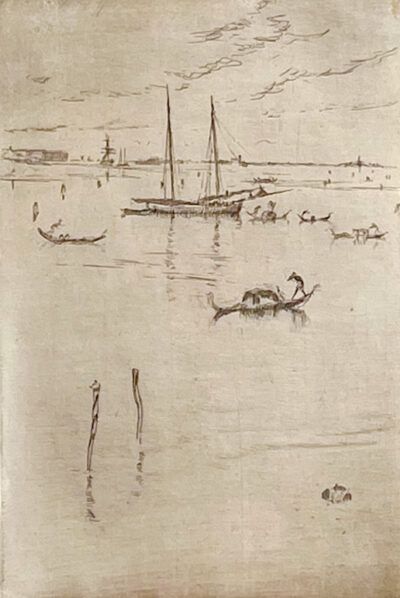 James Abbott McNeill Whistler etching & drypoint "The Little Lagoon"