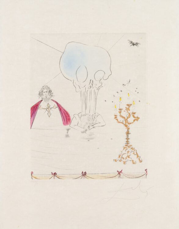 Salvador Dalí drypoint "The Banquet"