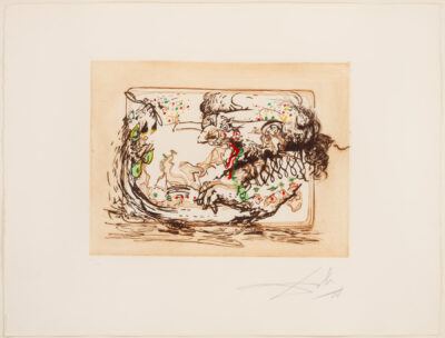 Salvador Dalí etching & aquatint "La Télévision"