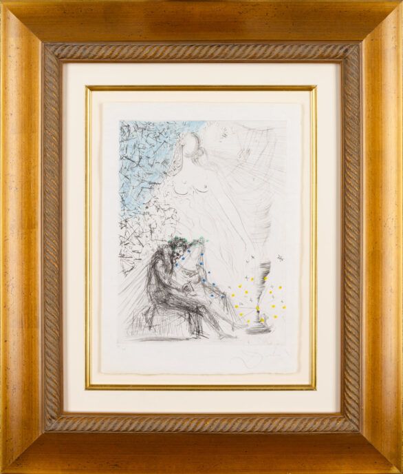 Salvador Dalí etching "Le Couple à la bougie"