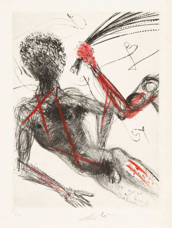 Salvador Dalí drypoint "Le Torse"