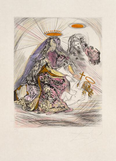 Salvador Dalí etching & aquatint "Saint Anne"