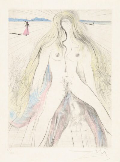 Salvador Dalí drypoint "Femme à cheval"