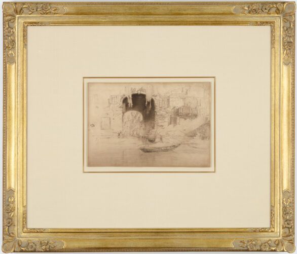 James Abbott McNeill Whistler Etching "San Biagio" Framed