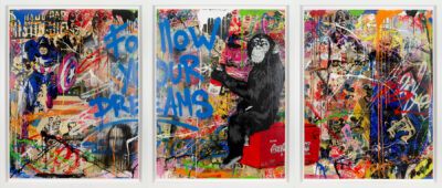 Mr. Brainwash mixed media "Everyday Life (triptych)"