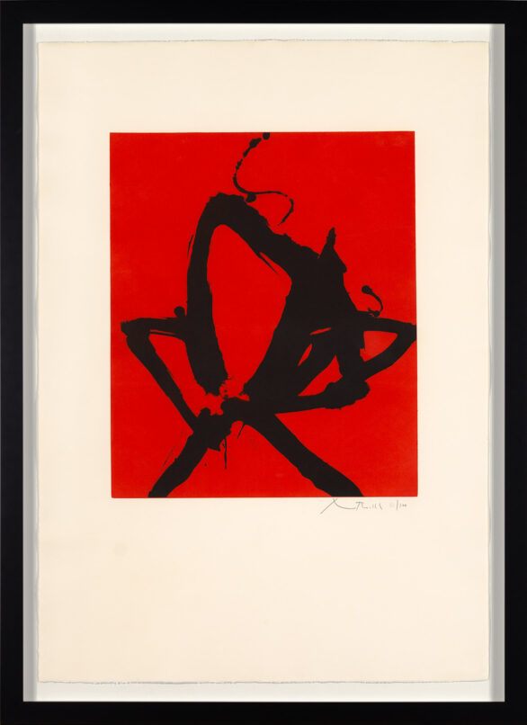 Robert Motherwell aquatint & etching "Red Sea I"