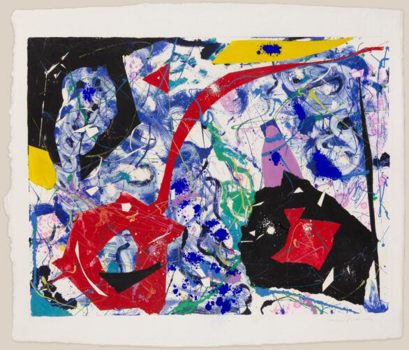 Sam Francis monoprint "Petallic (SFM85-008)"