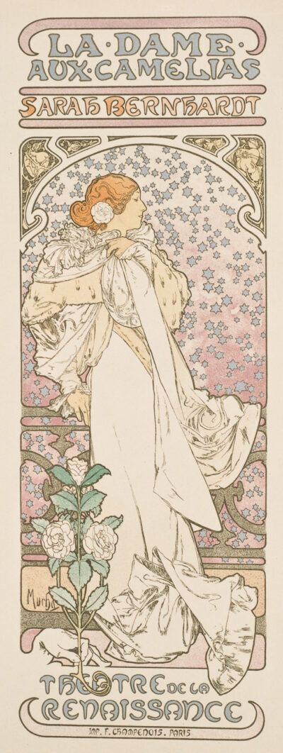 Alphonse Mucha Lithograph "La Dame aux Camélias"