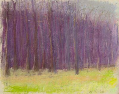 Wolf Kahn pastel "Somber Woods"