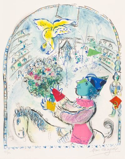 Marc Chagall lithograph "Le cirque à l’ange"