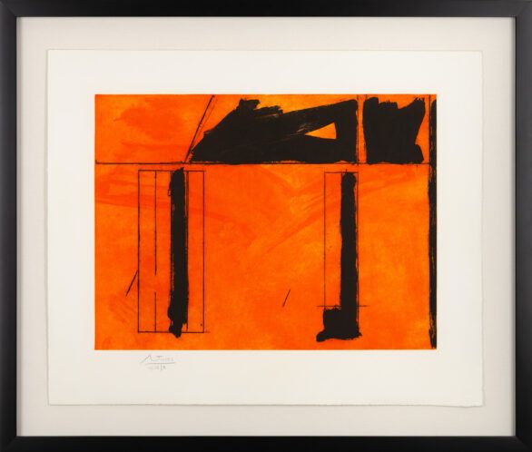 Robert Motherwell aquatint & etching "La Casa de la Mancha" Framed