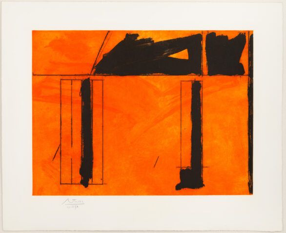 Robert Motherwell aquatint & etching "La Casa de la Mancha"