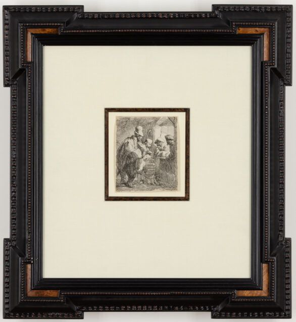 Rembrandt Van Rijn etching "The Strolling Musicians"