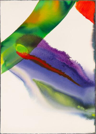 Paul Jenkins Watercolor "Phenomena Flying Wedge"