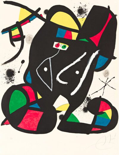Joan Miró lithograph "Colpir sense nafrar III"
