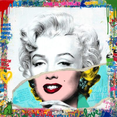 Mr. Brainwash silkscreen and mixed media "Monroe POPfolio"