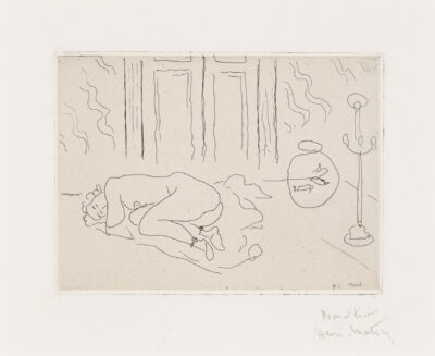 Henri Matisse etching "Figure endormie dans un ìntérieur"