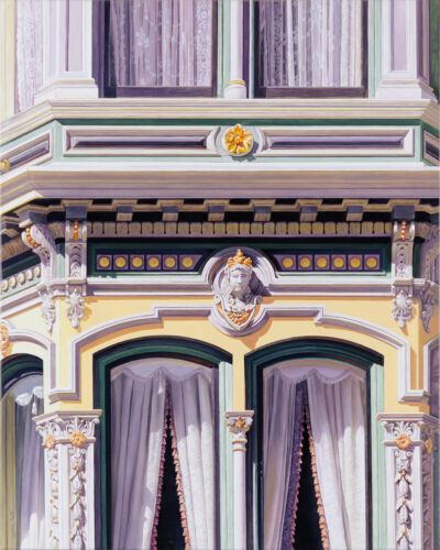 Lynette Cook acrylic painting "The Lady on the Home"