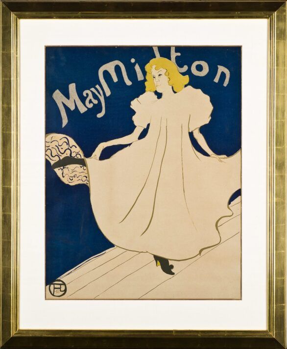 Toulouse-Lautrec Lithograph: May Milton, framed