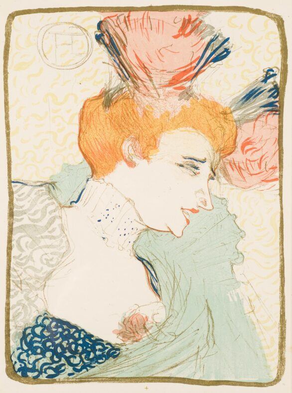 Toulouse-Lautrec Lithograph: Mademoiselle Marcelle Lender, En Buste