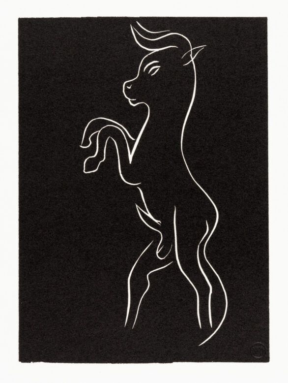 Matisse Linocut: . . . UN MEUGLEMENT DIFFÉRENT DES AUTRES . . . (Variant IV)