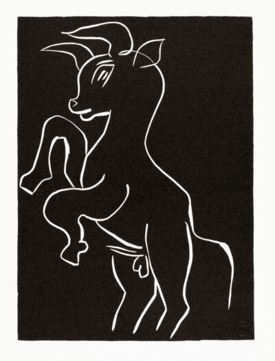Matisse Linocut: . . . UN MEUGLEMENT DIFFÉRENT DES AUTRES . . . (Variant I)
