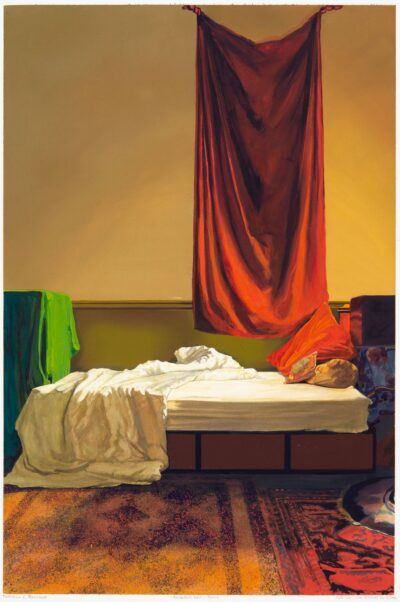 Kathleen Marshall painting: Arabella's Bed - Paris
